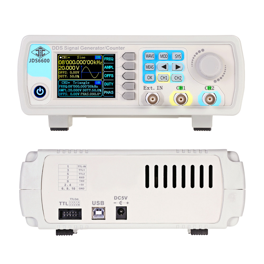 YAO JDS6600 15/30/40/50/60MHz  - đánh giá và giá Dual Channel Arbitrary Waveform Function Generator 60Mhz